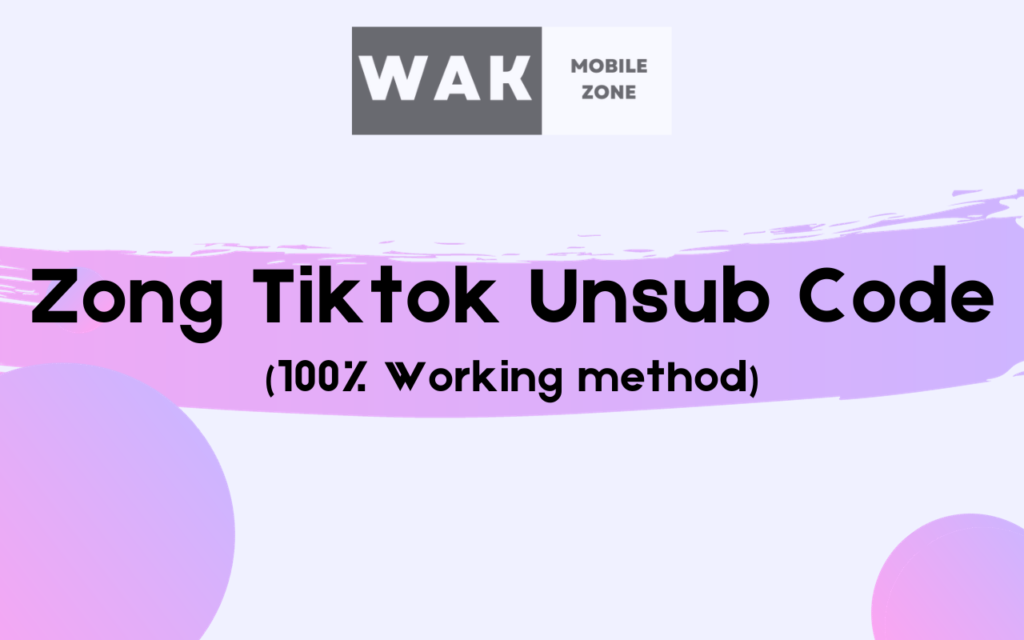 zong tiktok unsub code