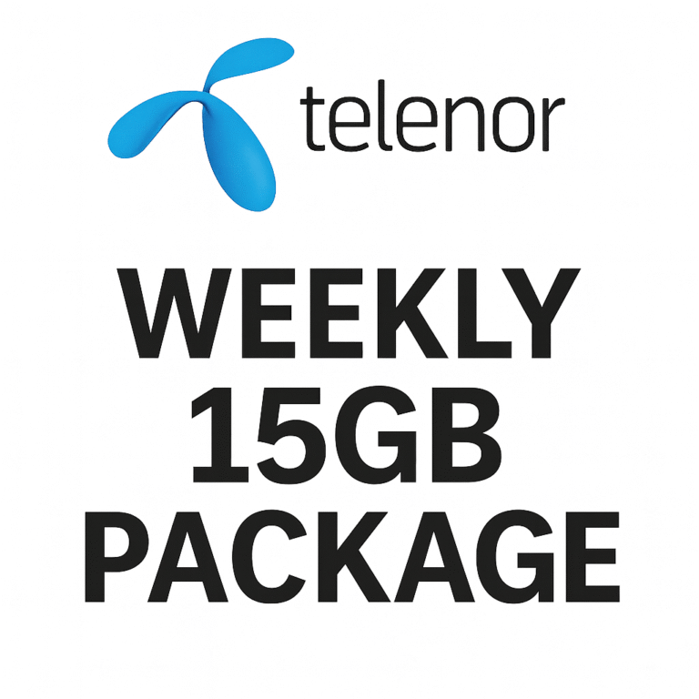 Telenor Weekly 15GB Package Wak mobile zone